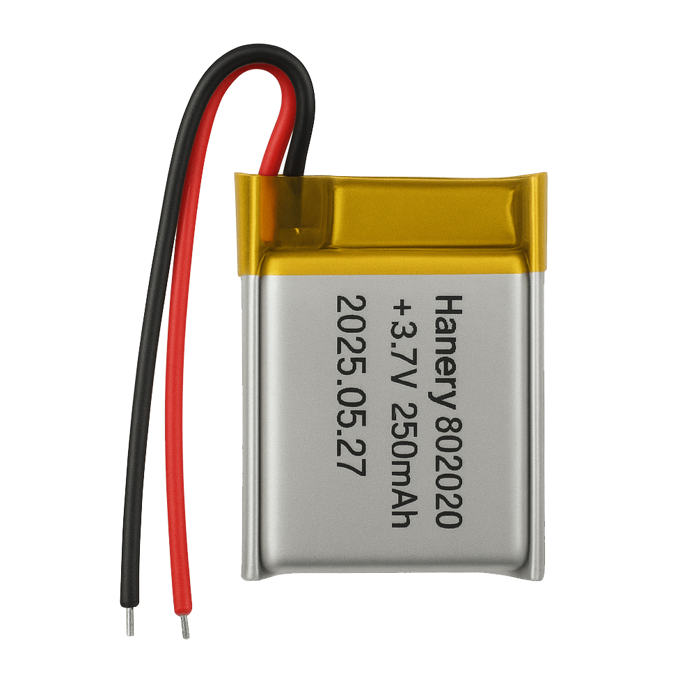 3.7V 250 mAh Lithium Battery 802020