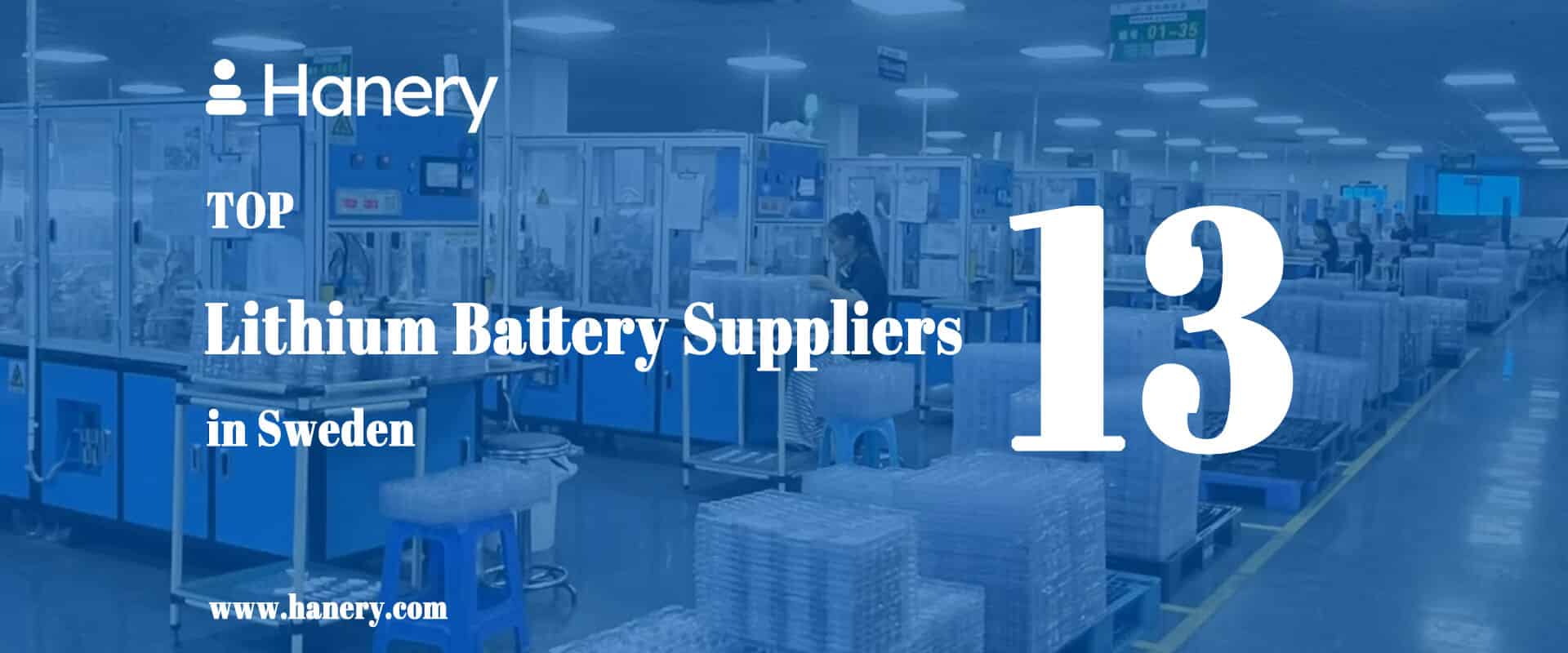 Top 13 Lithium Battery Suppliers in Sweden