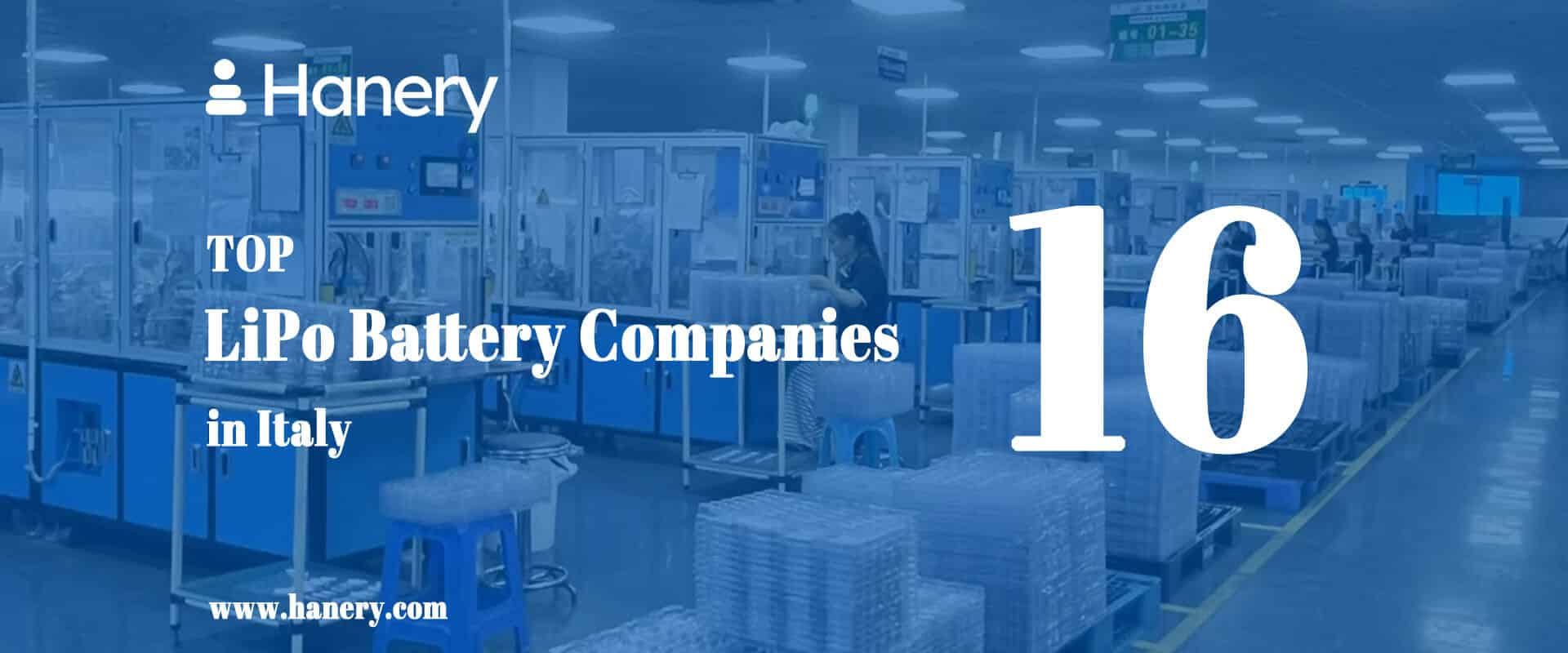 Top 16 LiPo Battery Companies in Italy