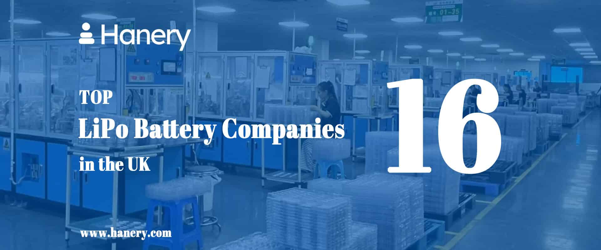 Top 16 LiPo Battery Companies in the UK