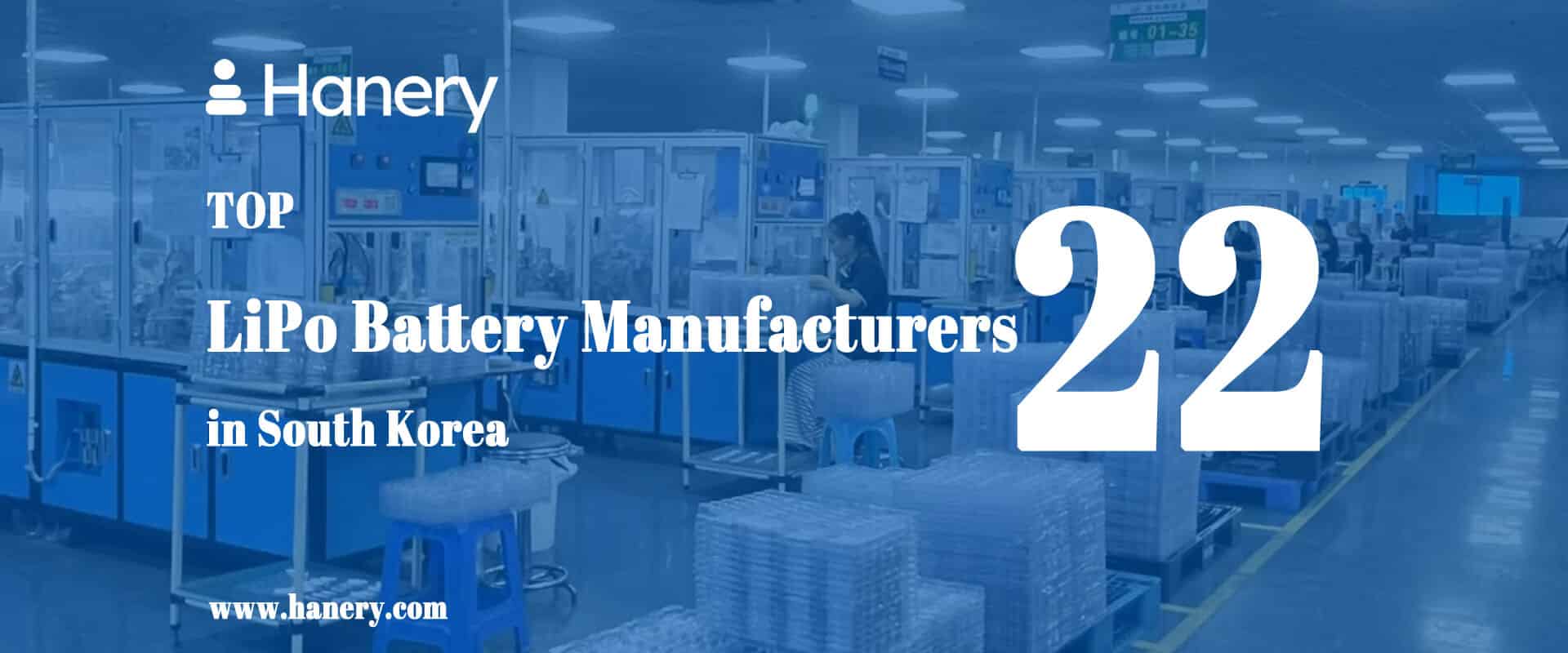 Top 22 LiPo Battery Manufacturers in South Korea